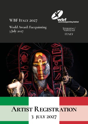 in Italien: Registrierung WBF World Award Facepainting 2027